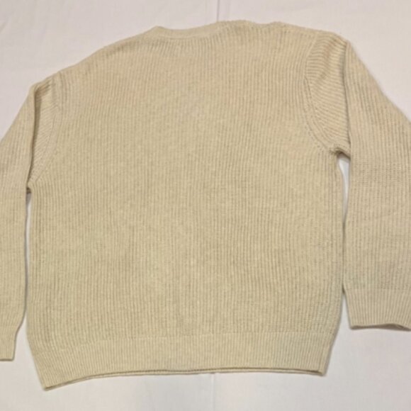 Mode of One Men Knit Cable Crewneck Sweater Bleached Oak Size XL - Picture 5 of 8